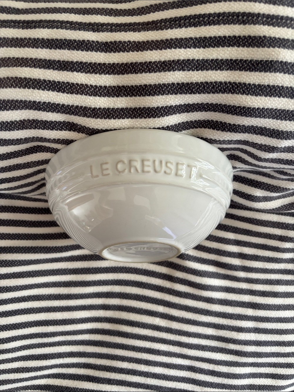 Le Creuset white Cream Stoneware Mixing prep cereal Multi Bowl 6” x 2.5”